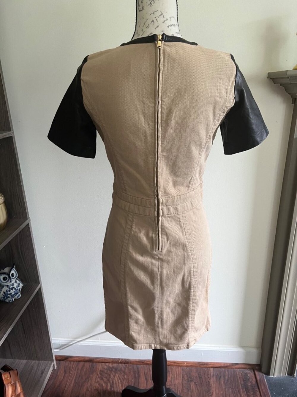 Marc By Marc Jacobs Dress Dempsey Drill Lambs Leather Sheath 2 Datenight - Picture 4 of 10